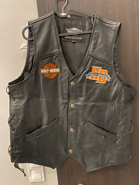 Harley-Davidson Leather Biker Vest – Classic Cut, Timeless Ride