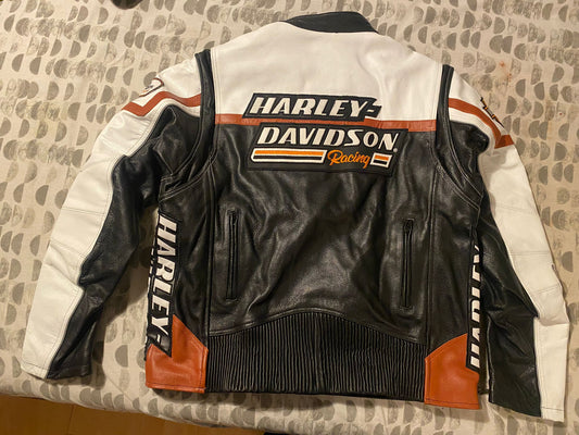 Harley Legend Leather –   Modern Comfort White Screaming Eagle leather jacket