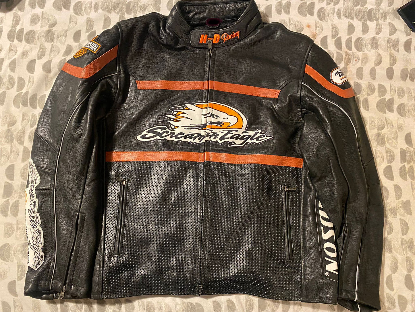 Harley Legend Leather –   Modern Comfort Black Screaming Eagle leather jacket